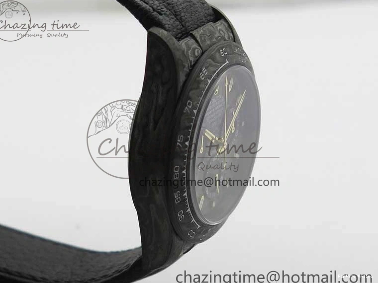 0210 Daytona DIW Carbon OMF Best Edition Carbon Dial on Black Leather Strap A Bright 2836